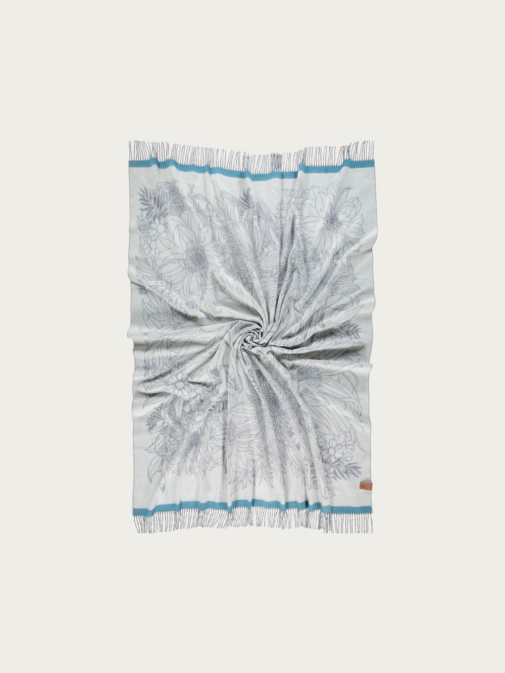 Cashmink-Decke mit Blumen-Design - Made in Germany