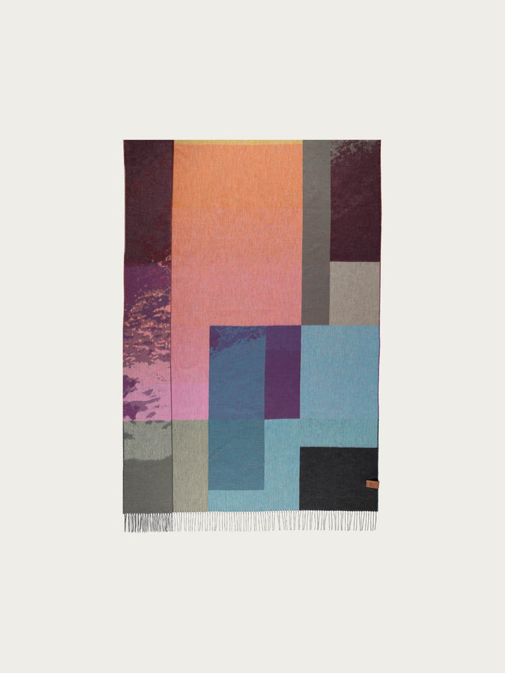 Cashmink-Decke mit Colour Block Design - Made in Germany