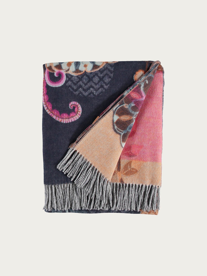 Sustainability Edition - Cashmink-Decke mit Blumenranken-Design - Made in Germany