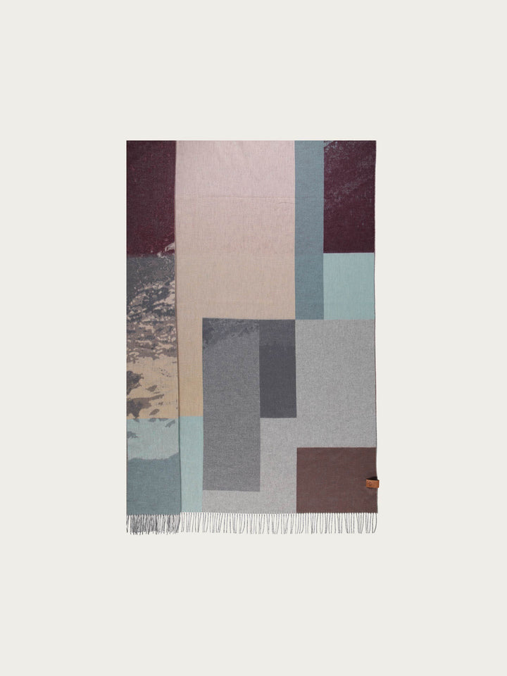 Cashmink-Decke mit Colour Block Design - Made in Germany