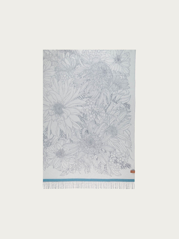 Sustainability Edition - Cashmink-Decke mit Blumen-Design - Made in Germany