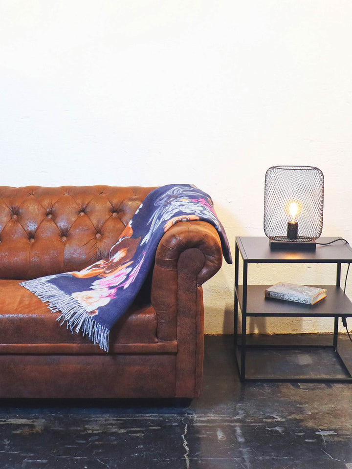 Sustainability Edition - Cashmink-Decke mit Blumenranken-Design - Made in Germany