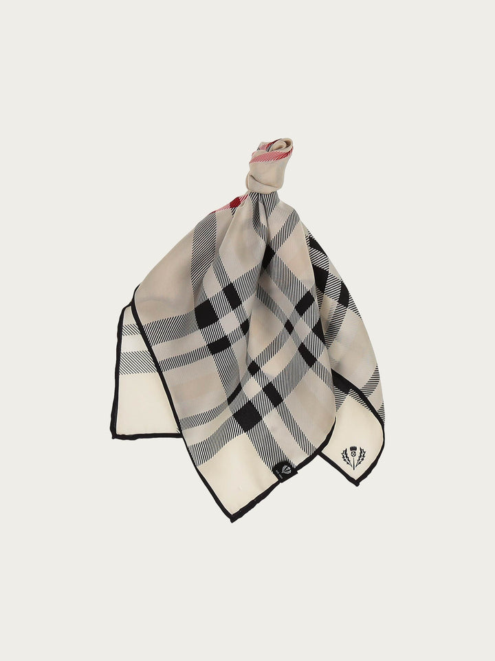Nickituch mit FRAAS Plaid Karo aus reiner Seide