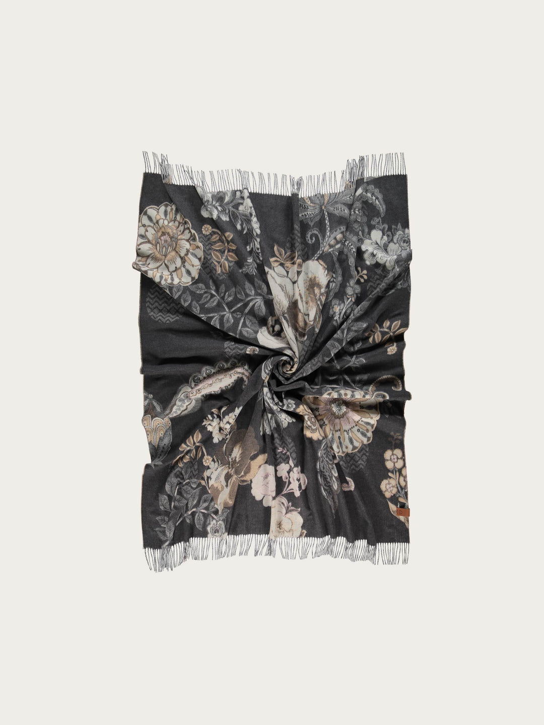 Sustainability Edition - Cashmink-Decke mit Blumenranken-Design - Made in Germany