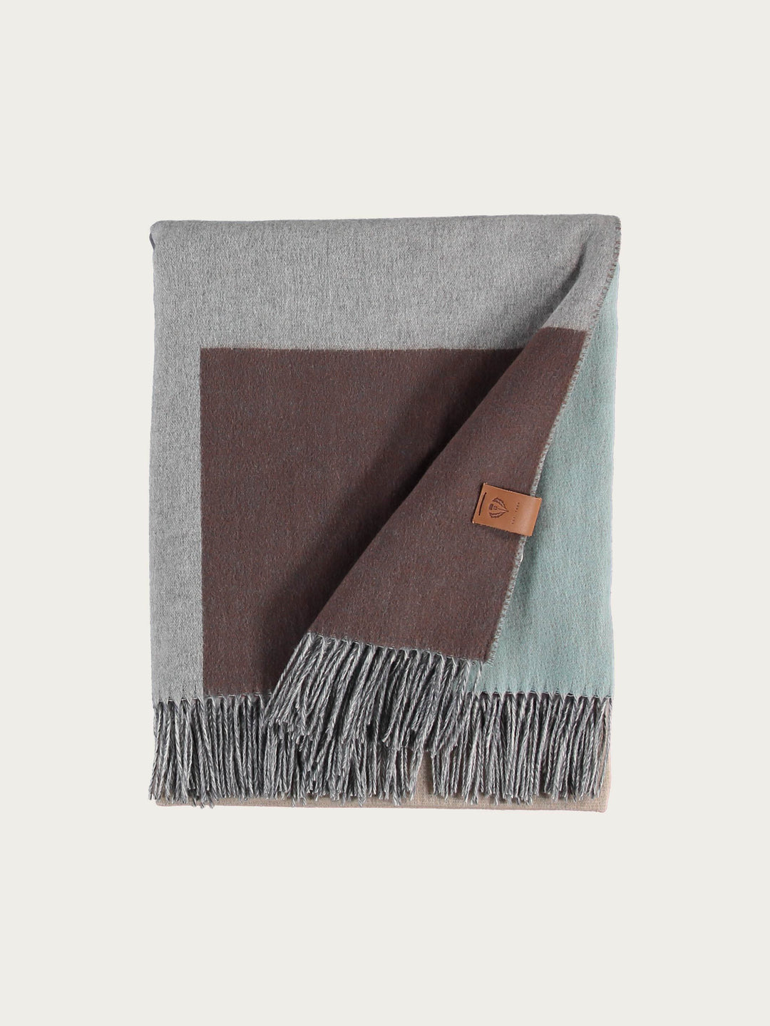 Cashmink-Decke mit Colour Block Design - Made in Germany