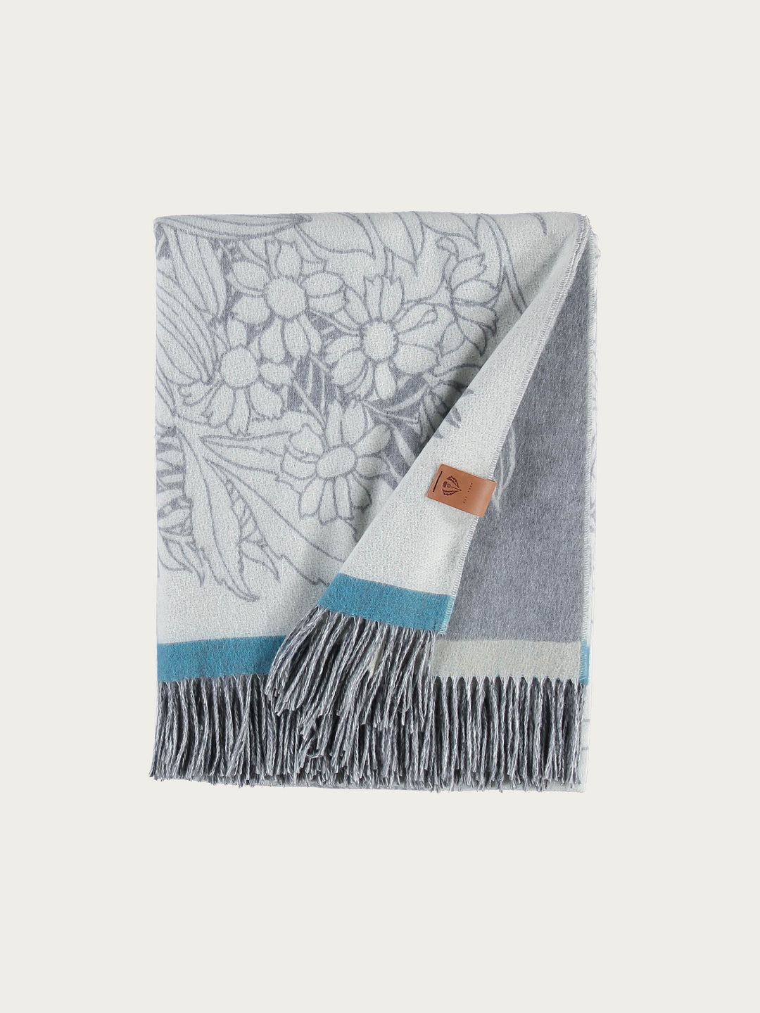 Cashmink-Decke mit Blumen-Design - Made in Germany