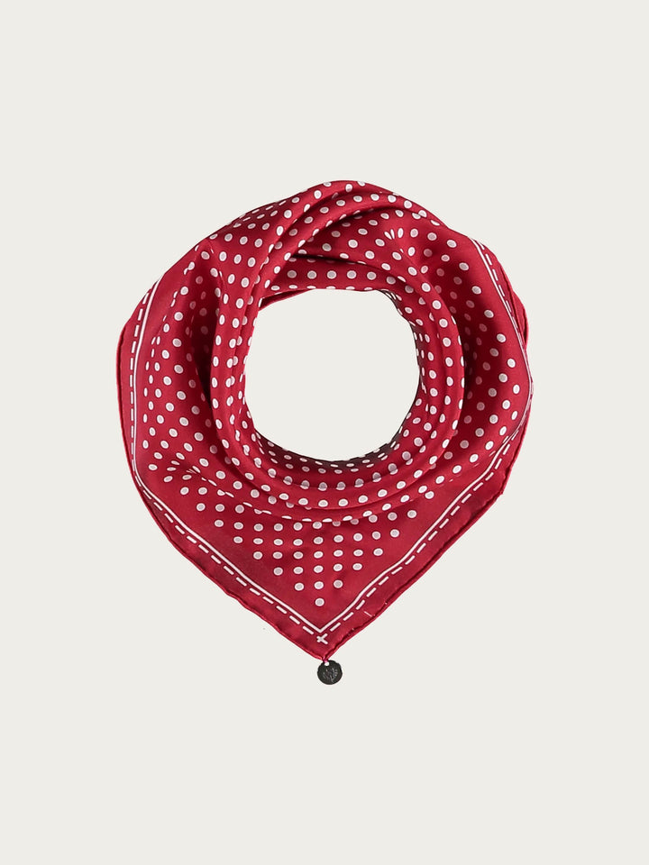 Gepunktetes Nickituch aus reiner Seide