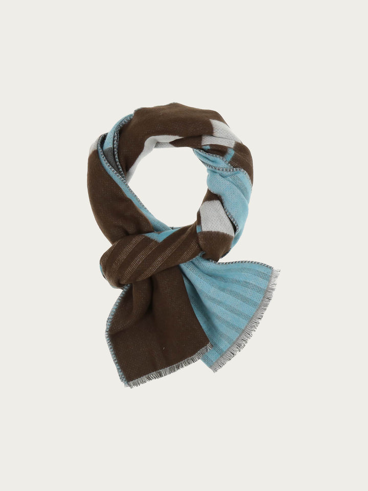 Doubleface Cashmink-Schal mit bugatti-Schriftzug