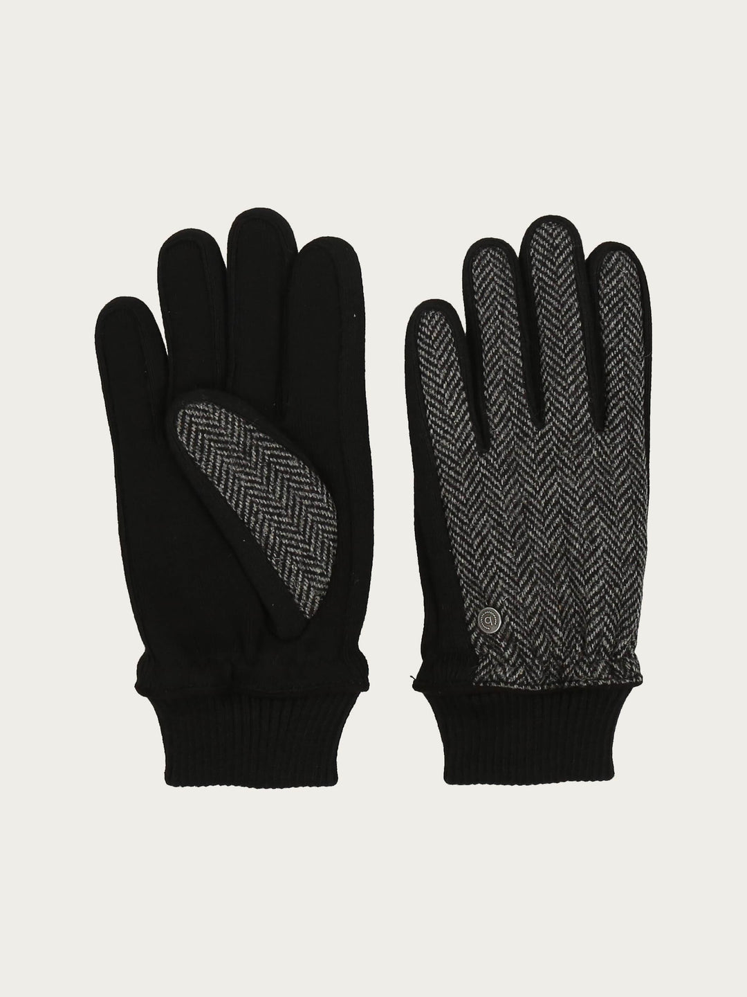 Einfarbige bugatti Handschuhe im Fischgrat-Design