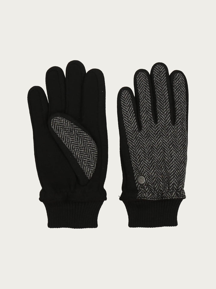 Einfarbige bugatti Handschuhe im Fischgrat-Design