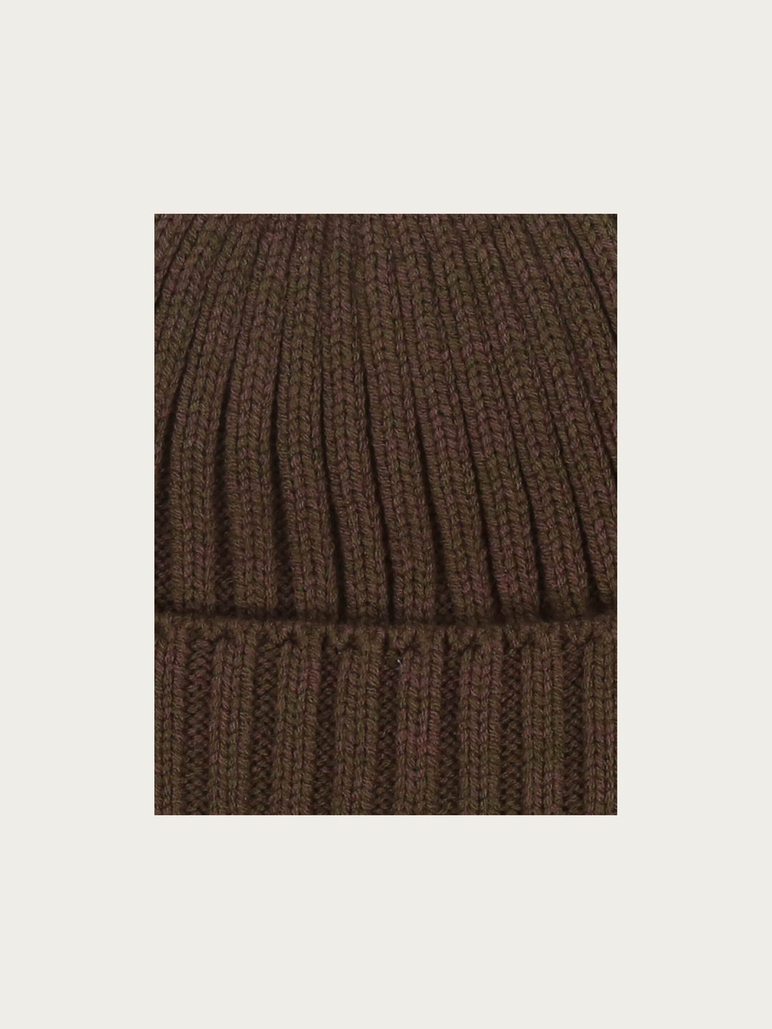 Gestrickte zweifarbige Beanie mit bugatti-Label