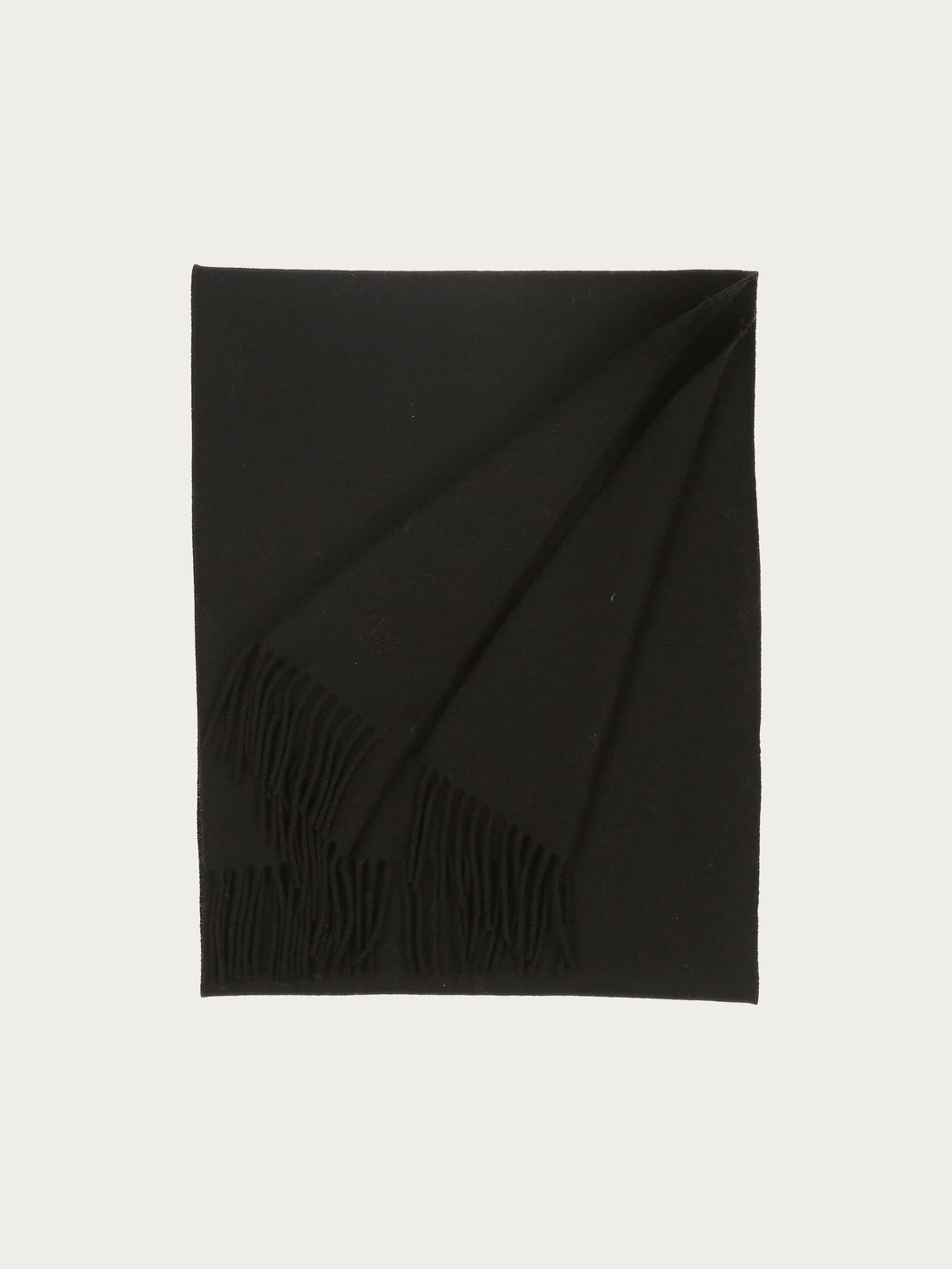 Einfarbiger Schal mit gesticktem bugatti-Logo aus reiner Wolle