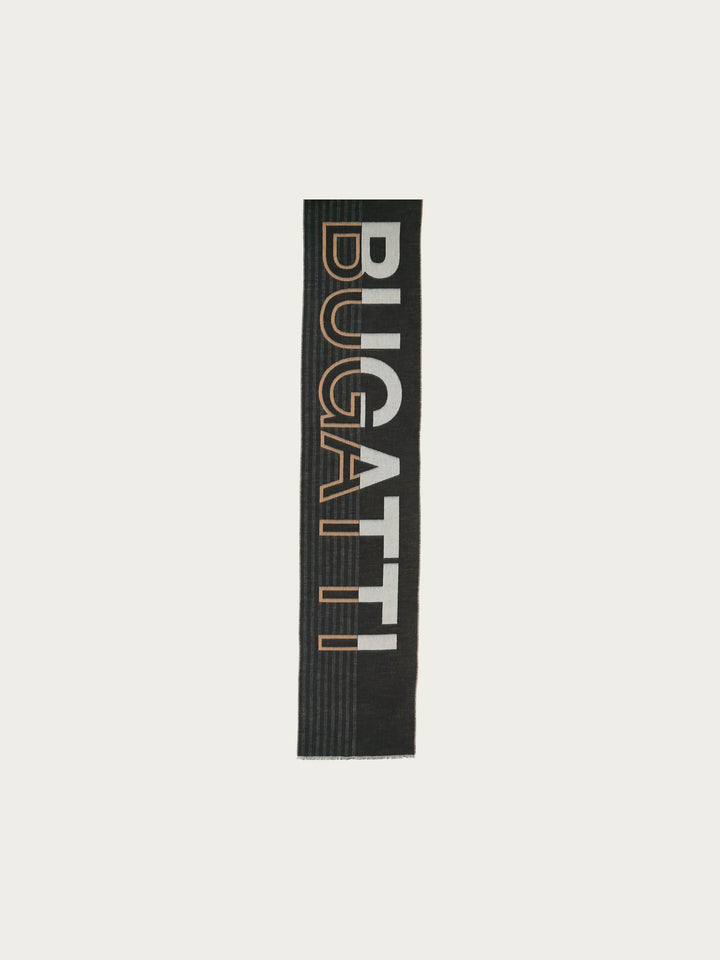 Doubleface Cashmink-Schal mit bugatti-Schriftzug