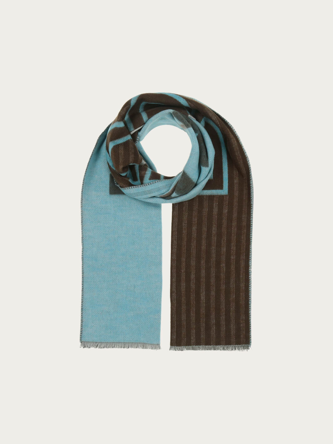 Doubleface Cashmink-Schal mit bugatti-Schriftzug