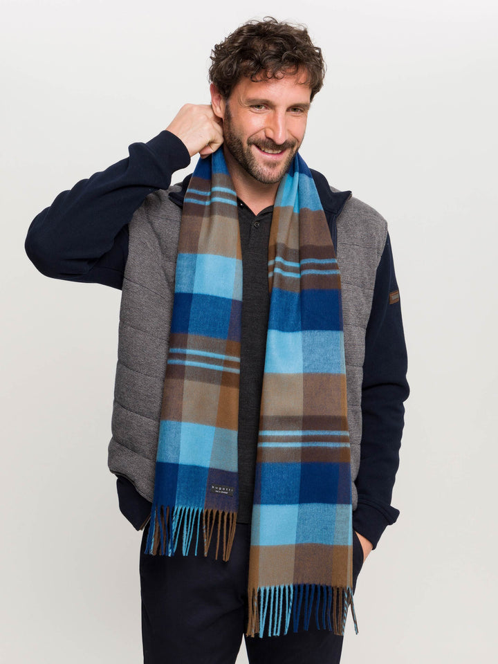 bugatti Cashminkschal mit Karomuster