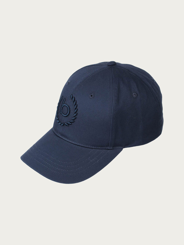 Einfarbige Baseballkappe mit gesticktem bugatti-Logo
