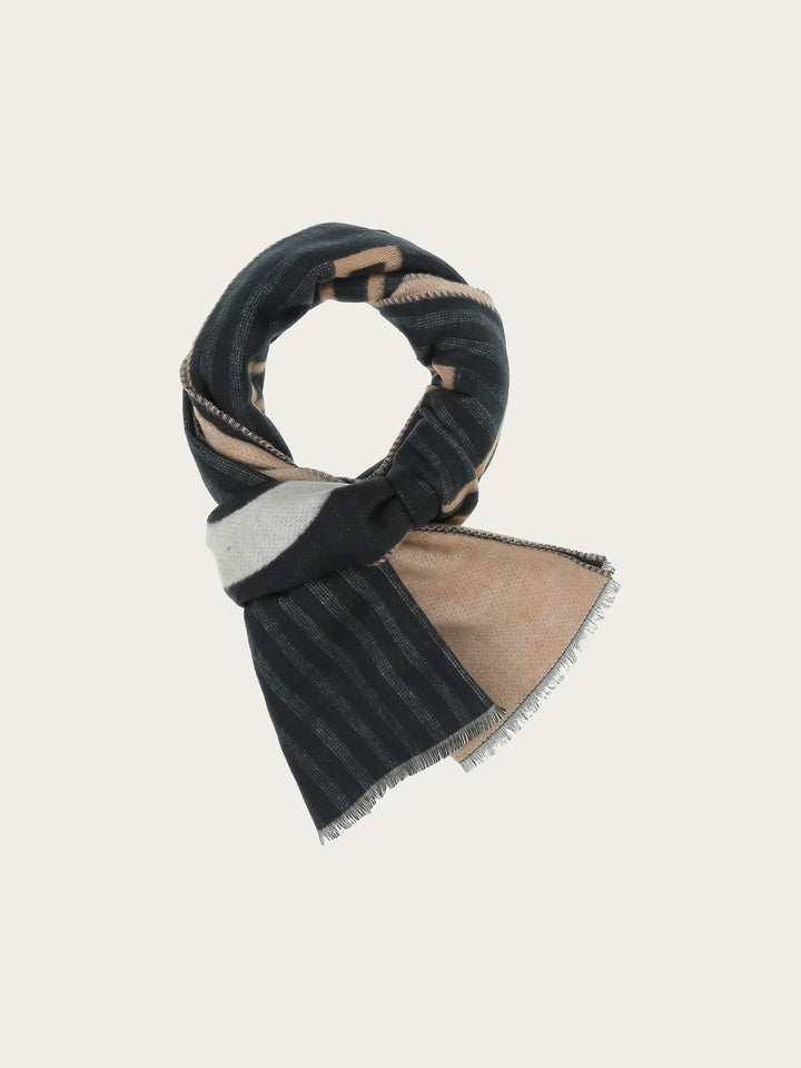 Doubleface Cashmink-Schal mit bugatti-Schriftzug