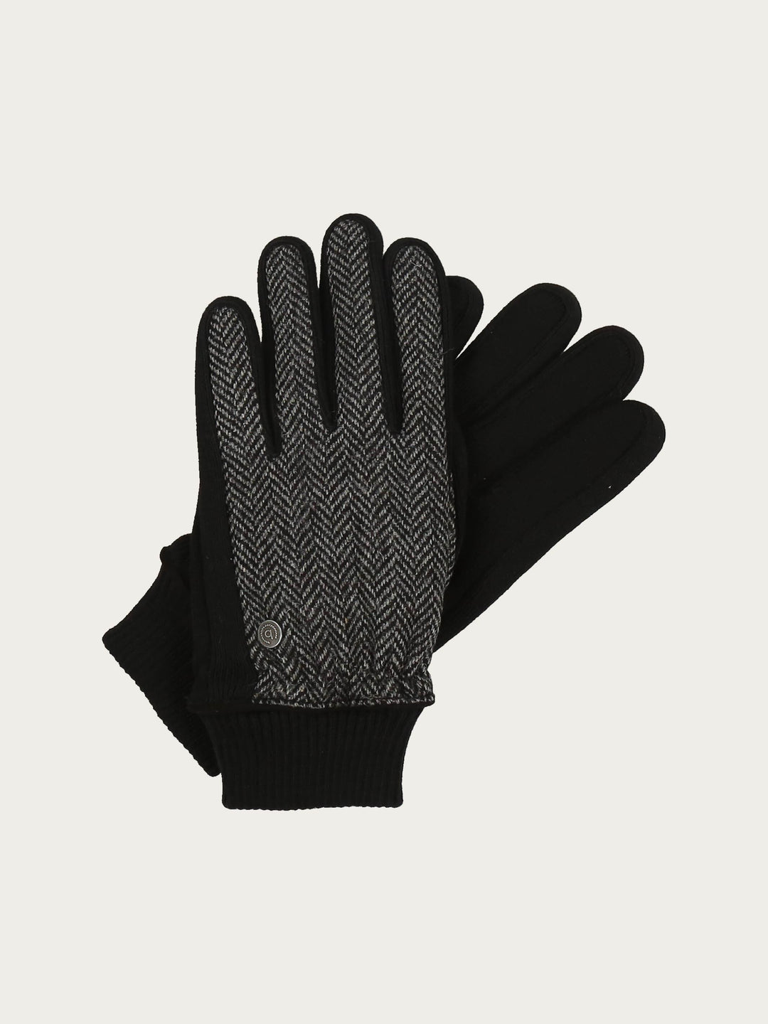 Einfarbige bugatti Handschuhe im Fischgrat-Design