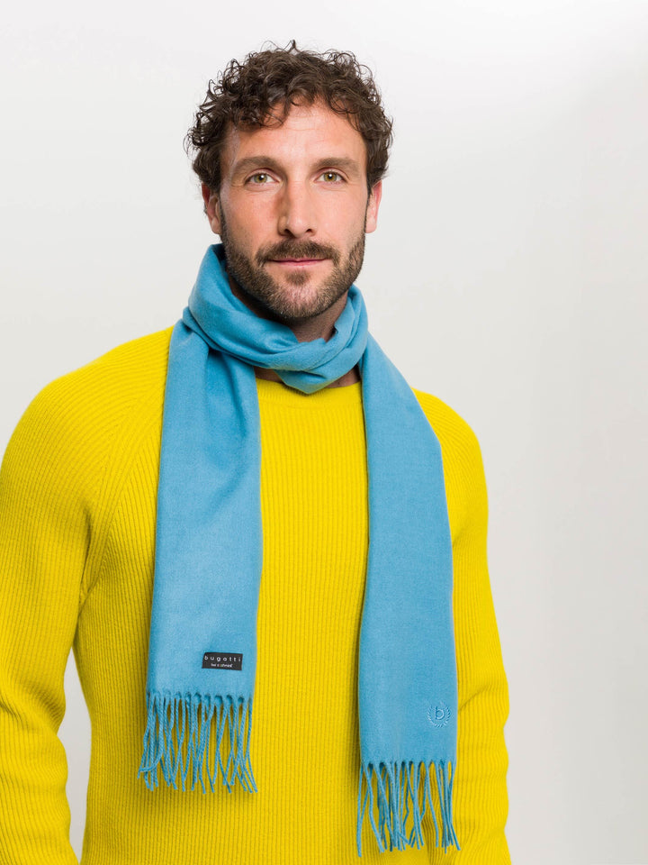 Cashminkschal mit gesticktem bugatti Logo