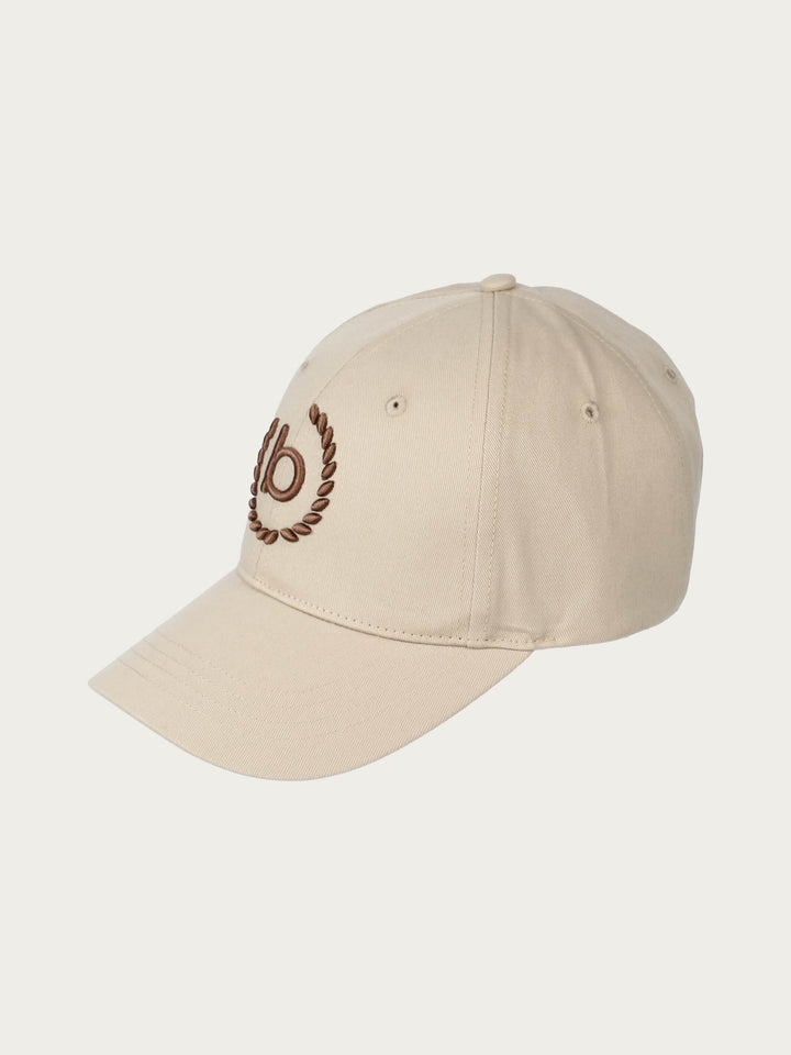 Einfarbige Baseballkappe mit gesticktem bugatti-Logo