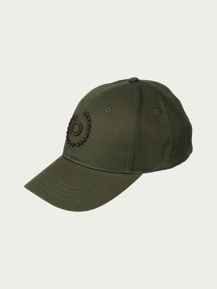 Einfarbige Baseballkappe mit gesticktem bugatti-Logo