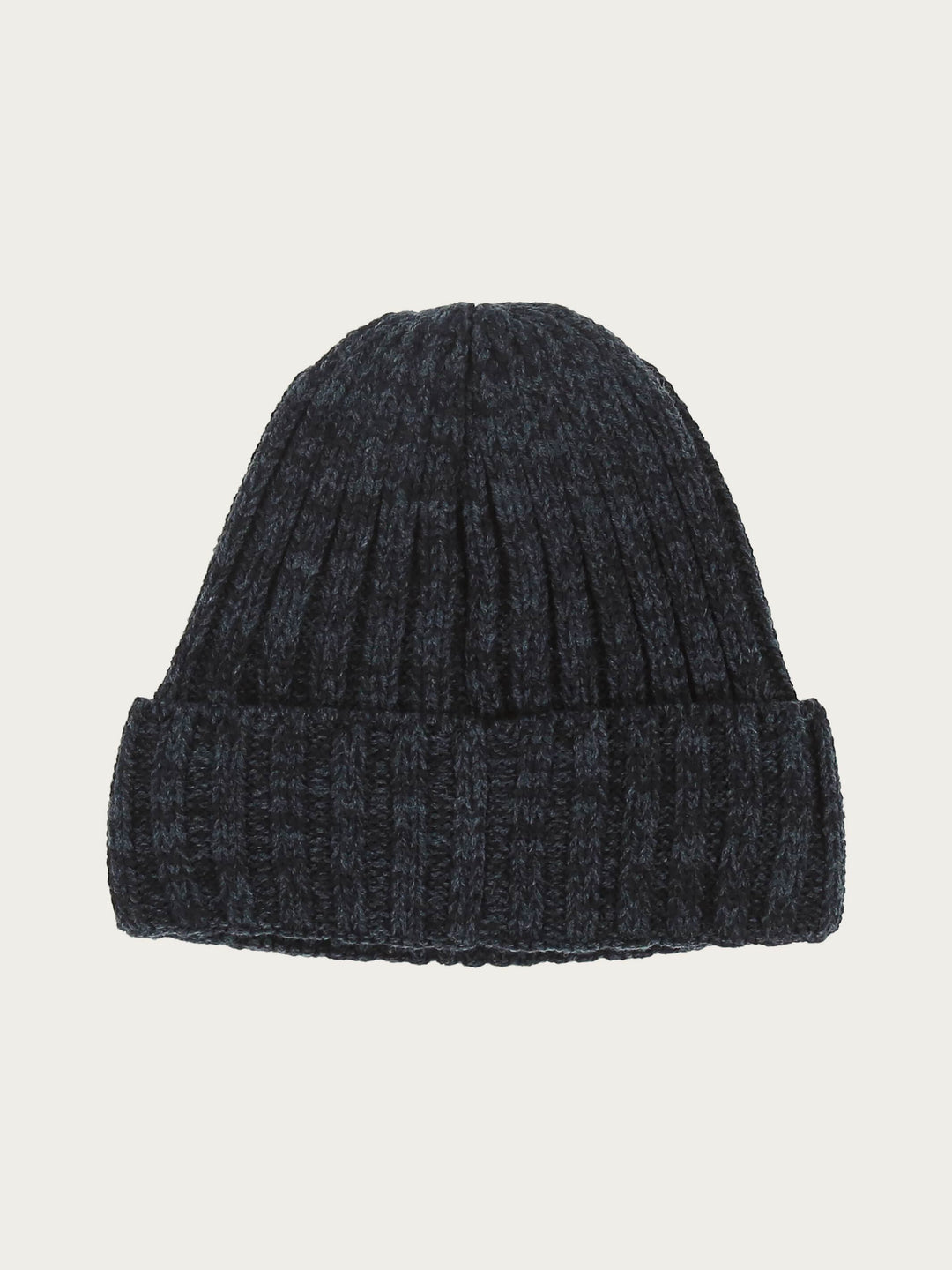 Gestrickte zweifarbige Beanie mit bugatti-Label