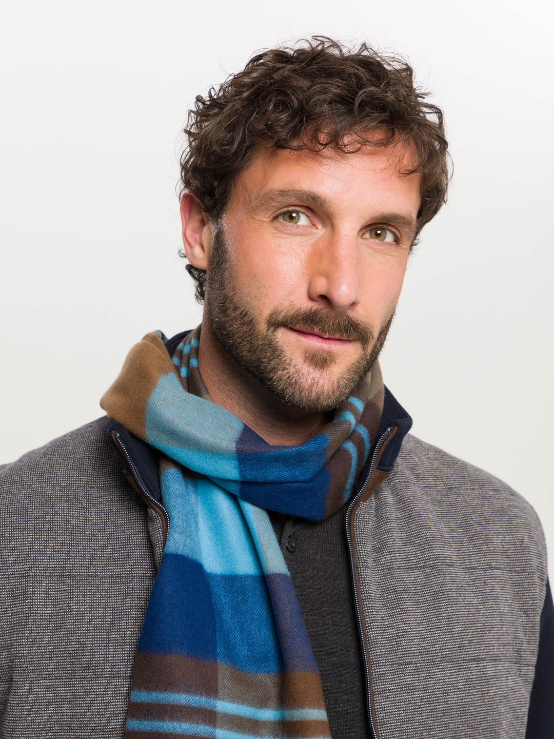 bugatti Cashminkschal mit Karomuster