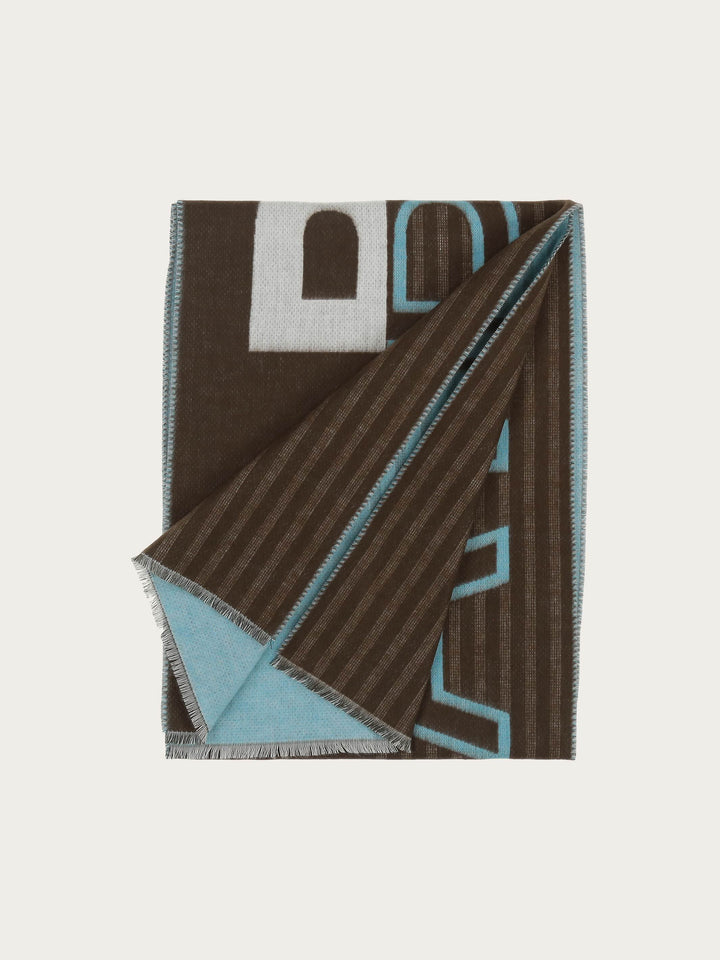 Doubleface Cashmink-Schal mit bugatti-Schriftzug