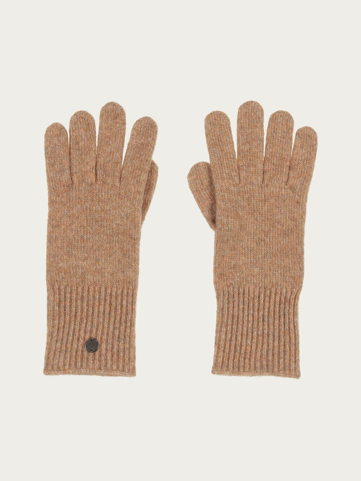 Einfarbige Strickhandschuhe in Wollmischung