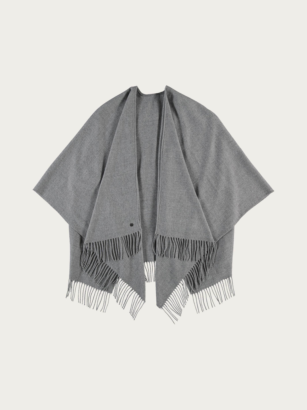 Einfarbiger Poncho aus reinem Polyacryl