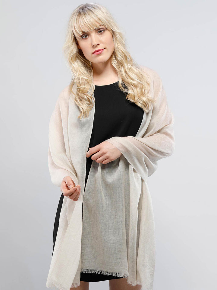 Zarte einfarbige Pashmina aus reinem Kaschmir