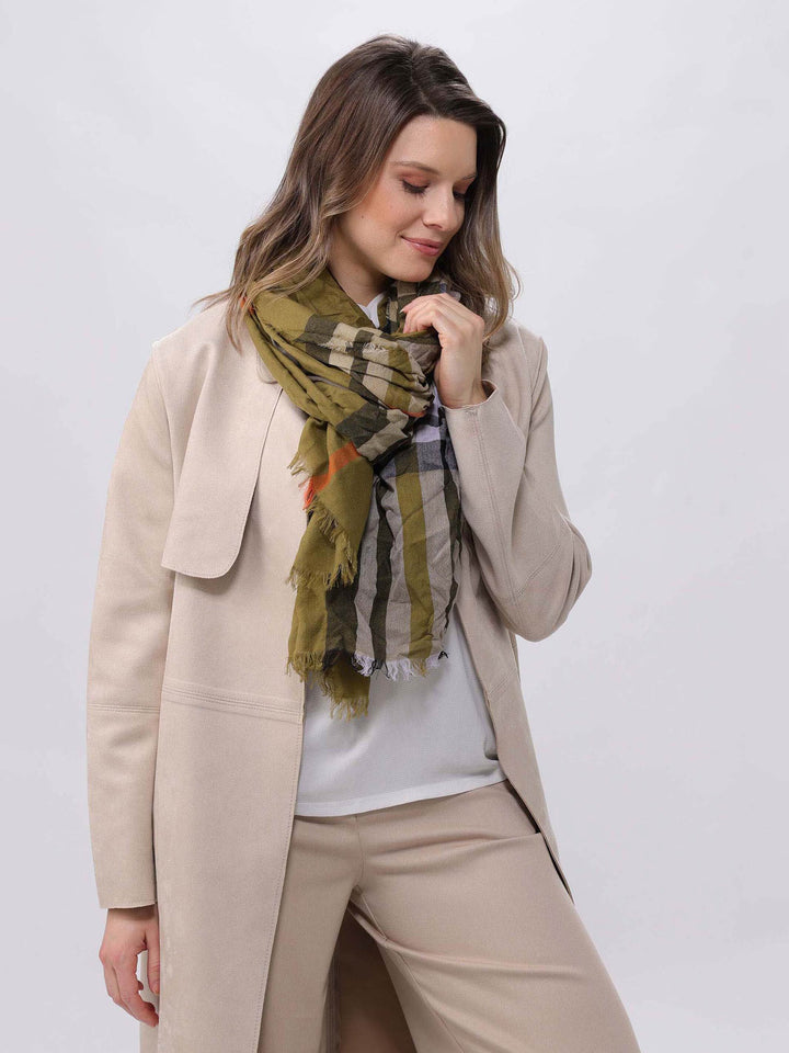 Sustainability Edition - Leichte Stola mit FRAAS Plaid Karo