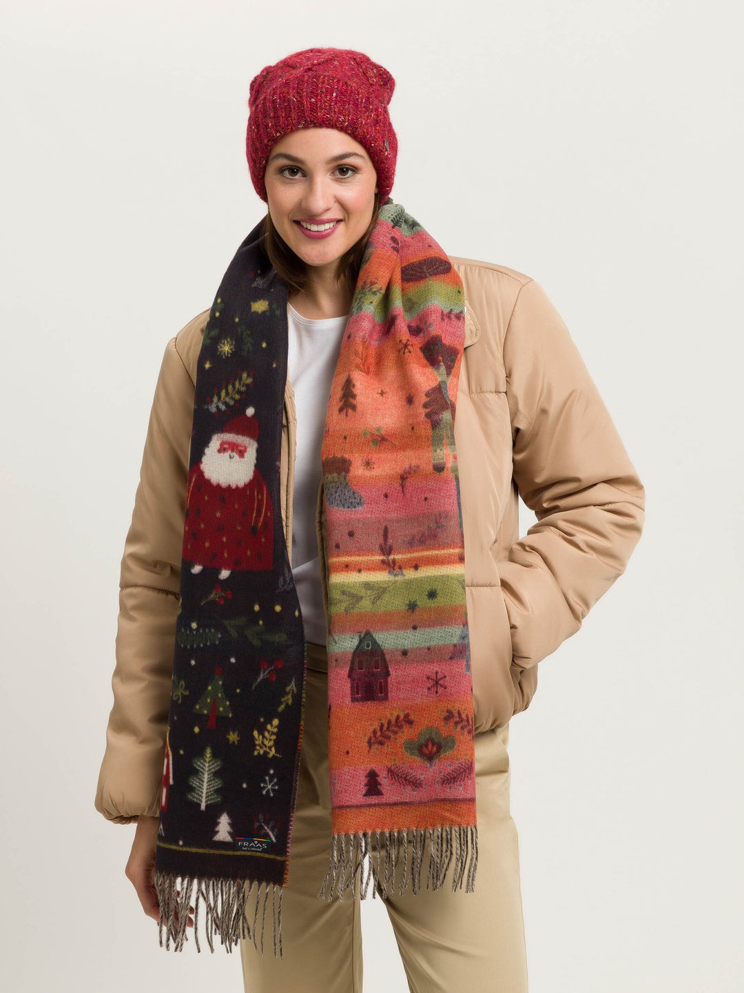 Cashmink-Schal mit Weihnachts-Design