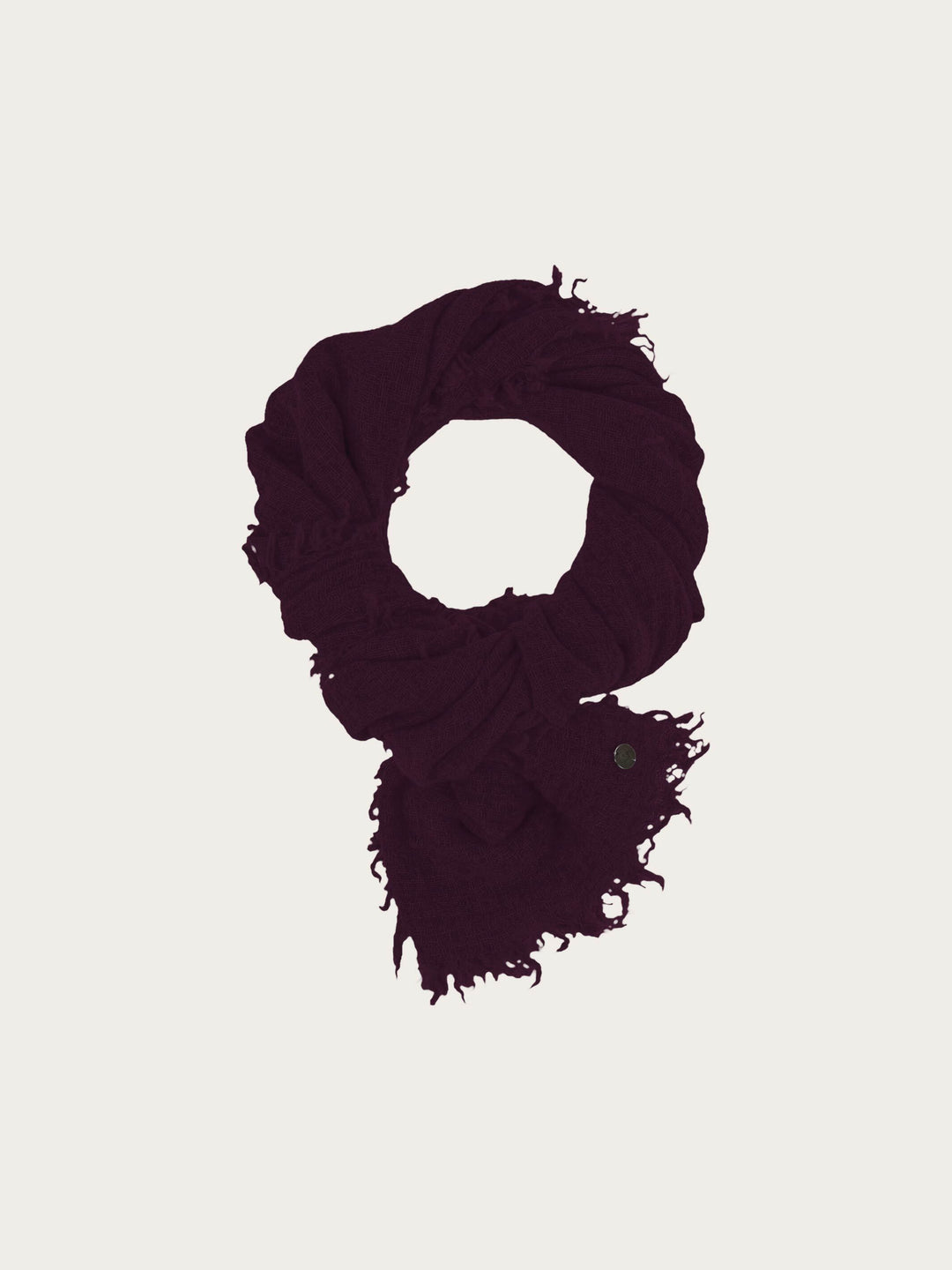 Einfarbige Wollstola mit Fransen