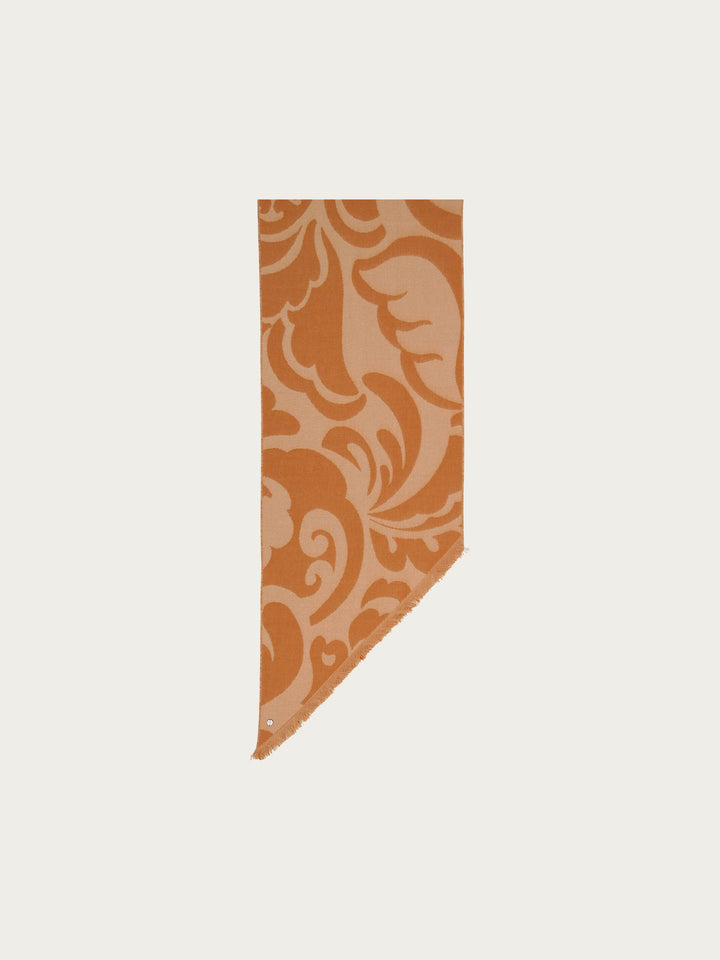Cashmink-Schal mit Ranken-Design und Bias Cut