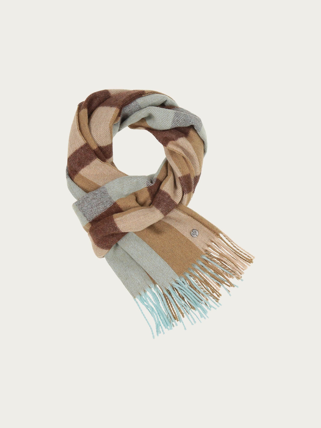 Sustainability Edition - Schal mit Box-Karo in Wollmischung