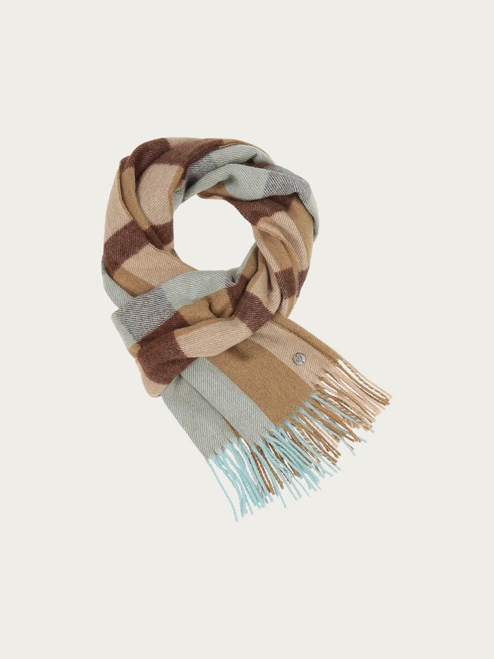 Sustainability Edition - Schal mit Box-Karo in Wollmischung