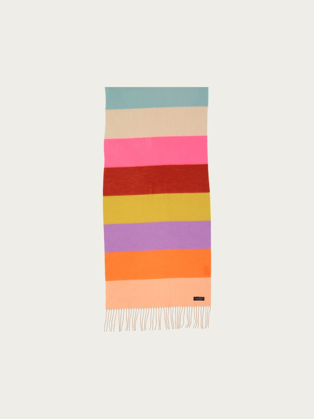 Cashmink-Schal DU MUSST KÄMPFEN! mit Regenbogen-Streifen