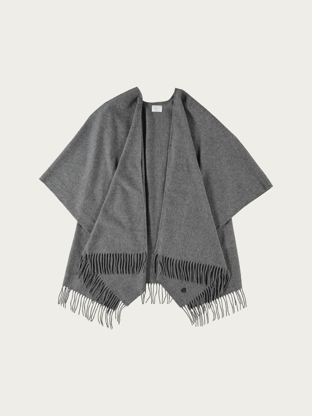 Einfarbiger Poncho aus reinem Polyacryl
