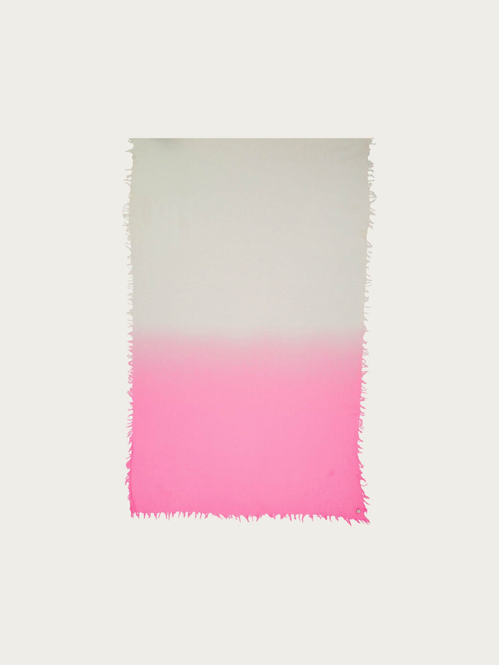 Wollschal im Ombré-Design