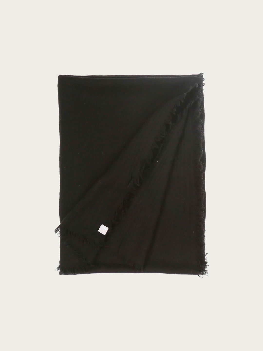 Einfarbige Stola in Seide-Wolle-Mischung