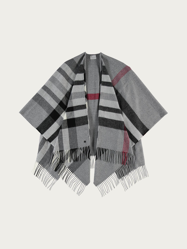 Poncho mit FRAAS Plaid Karo aus Polyacryl