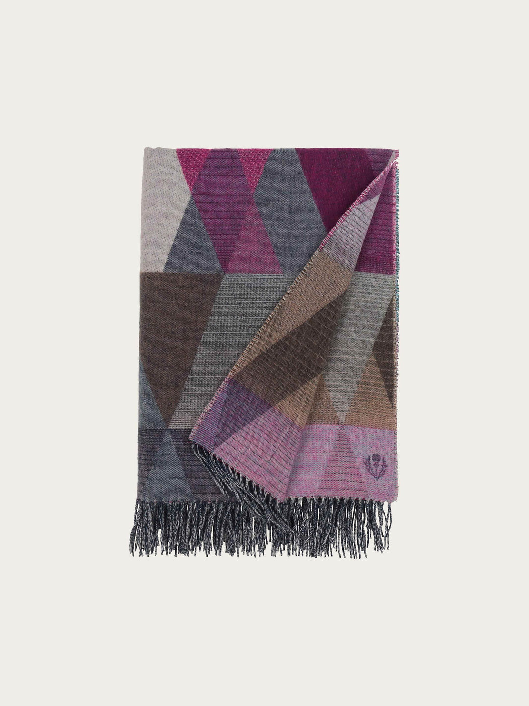 Cashmink-Decke mit Dreieck-Design - Made in Germany