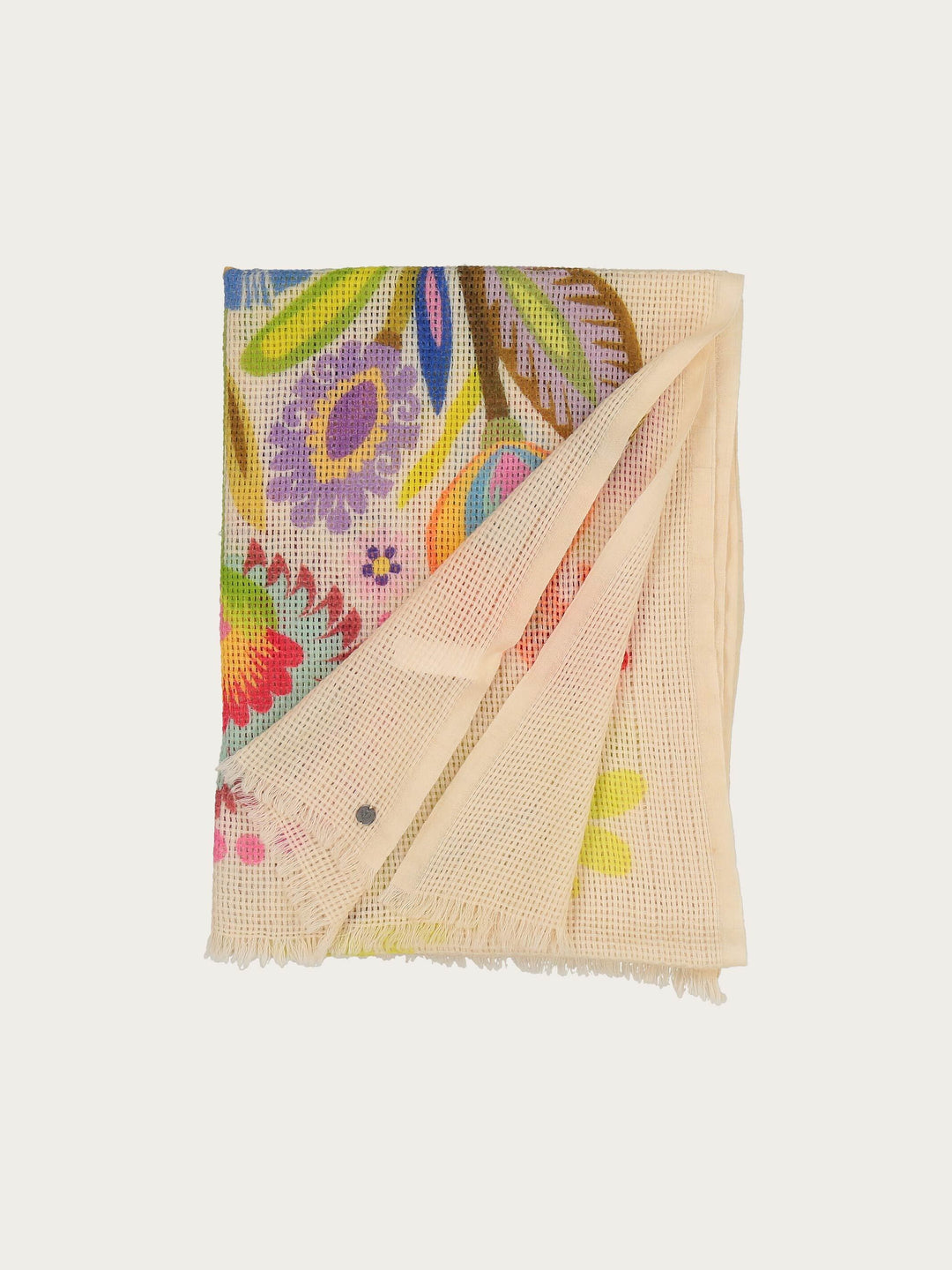 Geblümte Stola mit Lochmuster