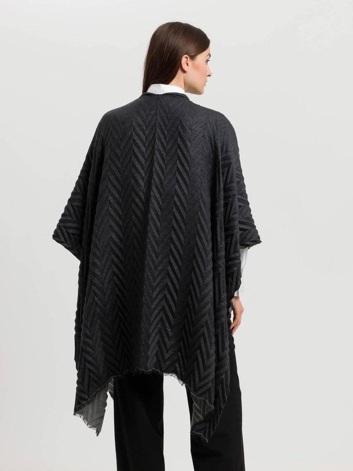 Plissierter Damen Poncho