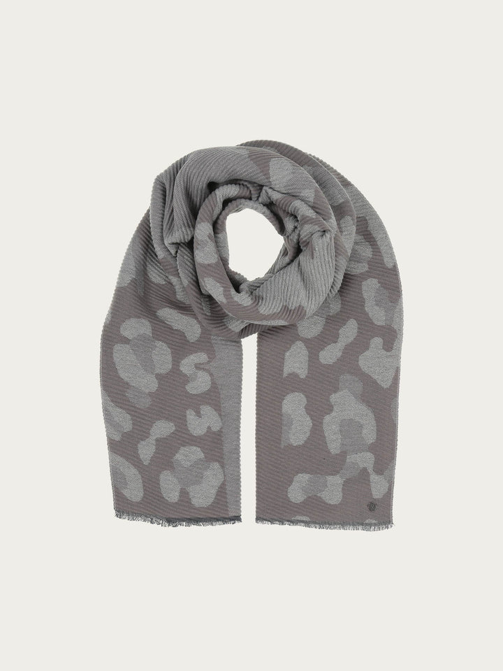 Plissee-Schal mit Animal-Design