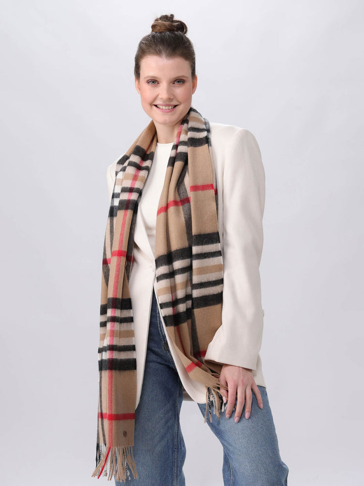 Kaschmir Schal mit FRAAS Plaid Karo