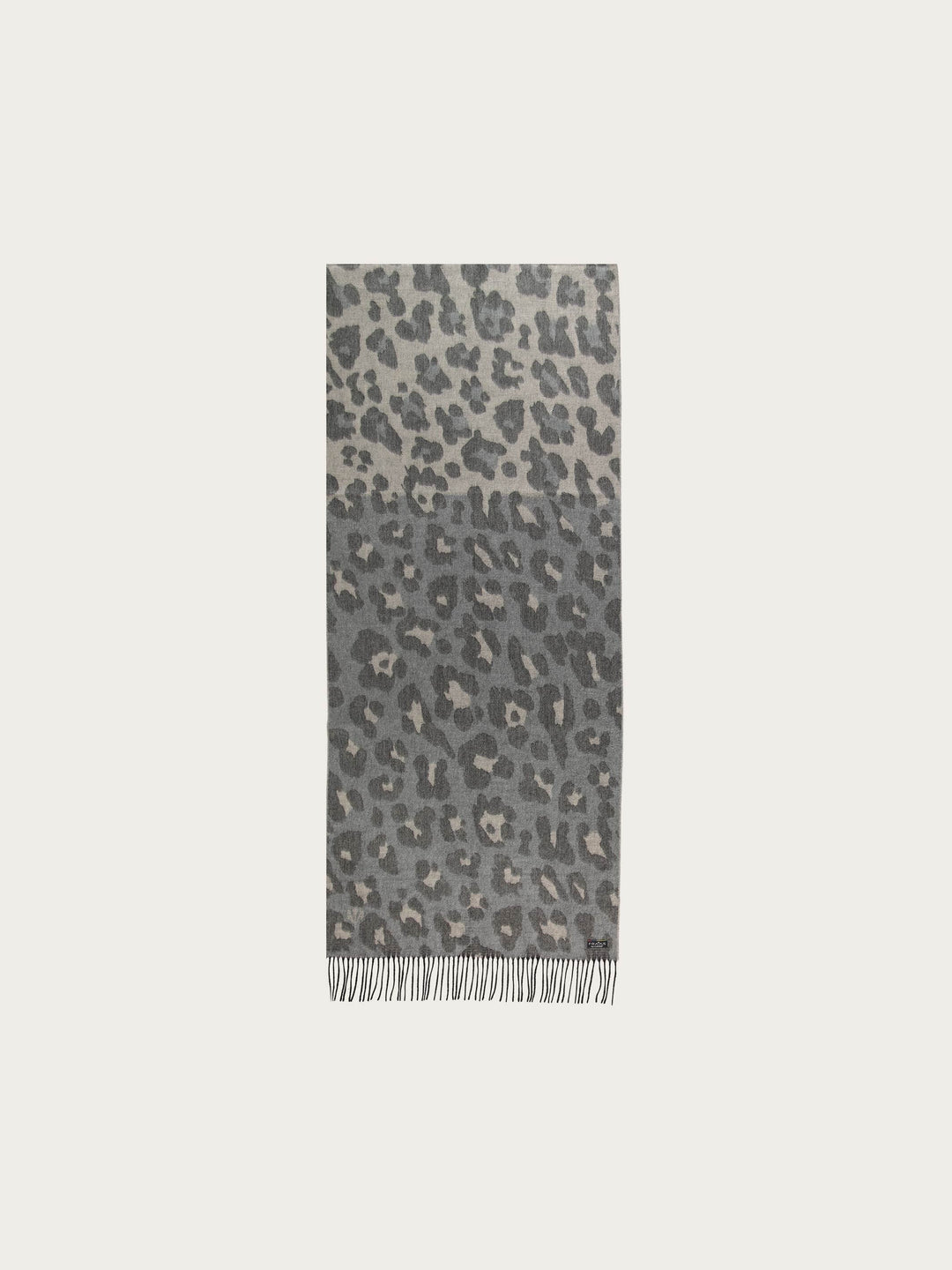 Zweifarbiger Cashmink-Schal mit Leo-Design