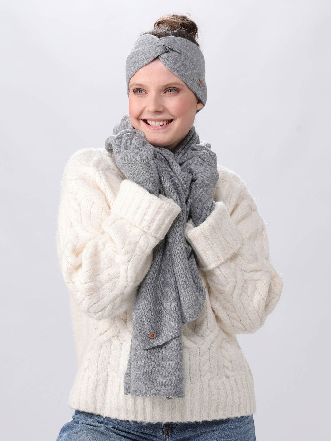 Strickstirnband aus reinem Kaschmir