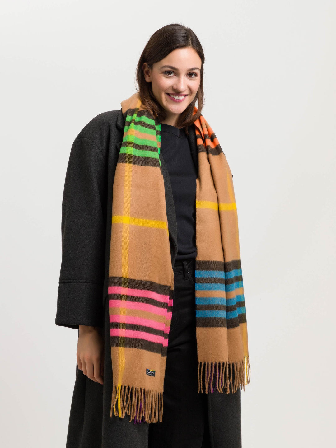 Breiter Cashmink-Schal mit FRAAS Plaid Karo